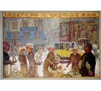 RZHRHJES Abstracto Cuadro Pintura Sobre Lienzo Pared Arte Cuadro Plaza de Clichy de Pierre Bonnard para Decoración de Paredes 60x90cm