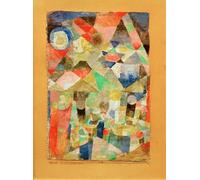 RZHRHJES Abstracto Cuadro Pintura Sobre Lienzo Pared Arte Cuadro Ship Star Festival de Paul Klee para Decoración de Paredes 60x90cm