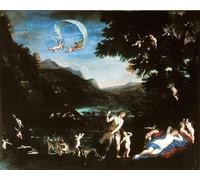 RZHRHJES Clásicas Poster Pintura Impresión Pintura de Lienzo Nórdico Adonis llevado a Venus de Francesco Albani para la Decoración del Hogar del Dormitorio 60x90cm