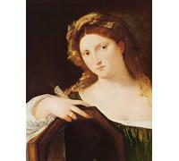 RZHRHJES Clásicas Poster Pintura Impresión Pintura de Lienzo Nórdico Detalle de Alegoría de la vanidad o con espejo de Tiziano Vecelli para la Decoración del Hogar del Dormitorio 60x90cm