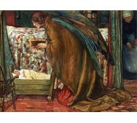 RZHRHJES Clásicas Poster Pintura Impresión Pintura de Lienzo Nórdico el regalo que es mejor que los rubíes de Eleanor Fortescue brickdale para la Decoración del Hogar del Dormitorio 60x90cm