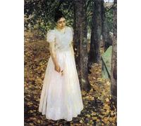 RZHRHJES Clásicas Poster Pintura Impresión Pintura de Lienzo Nórdico Enamórate de la chica del jardín. porin Alexeievitch Korovin para la Decoración del Hogar del Dormitorio 60x90cm
