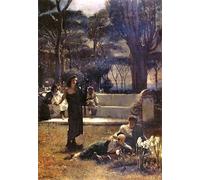 RZHRHJES Clásicas Poster Pintura Impresión Pintura de Lienzo Nórdico Improvisatore de Lawrence Alma tadema para la Decoración del Hogar del Dormitorio 60x90cm