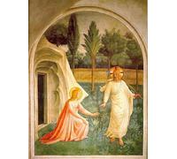 RZHRHJES Clásicas Poster Pintura Impresión Pintura de Lienzo Nórdico Noli Me Tangere Fresco de Fra Angelico de Fra Angelico para la Decoración del Hogar del Dormitorio 60x90cm