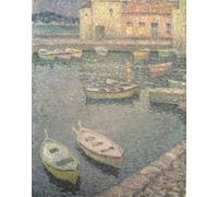 RZHRHJES Clásicas Poster Pintura Impresión Pintura de Lienzo Nórdico Villefranche Sur Mer de Henri Eugene Augustin Le Sidaner para la Decoración del Hogar del Dormitorio 60x90cm