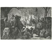 RZHRHJES Cuadro en Lienzo Impresión Pintura Cruzada de Ottokar II de Bohemia contra los viejos prusianos paganos de Hermann Vogel para la Decoración del Hogar del Dormitorio 60x90cm