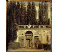 RZHRHJES Cuadro en Lienzo Impresión Pintura Villa Medicis en dos hombres a la entrada de la cueva de Diego Rodriguez De Y Velazquez para la Decoración del Hogar del Dormitorio 60x90cm