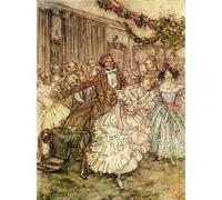 RZHRHJES Cuadro Sobre Lienzo Impresión en Lienzo Cuadro de pared Charles Dickens un cuento de Navidad de Arthur Rackham para Decoraciones del Hogar 60x90cm