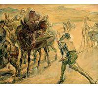 RZHRHJES Cuadro Sobre Lienzo Impresión en Lienzo Cuadro de pared Don Quijote y Dulcinea de Max Slevogt para Decoraciones del Hogar 60x90cm