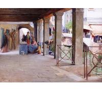 RZHRHJES Cuadro Sobre Lienzo Impresión en Lienzo Cuadro de pared Portugués negro de las revistas en Santi Apostoli por Julius Leblanc Stewart para Decoraciones del Hogar 60x90cm
