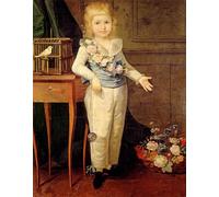 RZHRHJES Cuadro Sobre Lienzo Impresión en Lienzo Cuadro de pared Retrato de un niño jugando con un yo yo de Elisabeth Louise Vigee Lebrun para Decoraciones del Hogar 60x90cm
