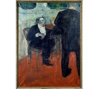 RZHRHJES Cuadro Sobre Lienzo Impresión en Lienzo Cuadro de pared Retrato del violinista Jean Baptiste Charles Dancla Pintura de Henri De Toulouse Lautrec para Decoraciones del Hogar 60x90cm