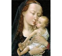 RZHRHJES Cuadro Sobre Lienzo Impresión en Lienzo Cuadro de pared Virgen con el Niño de Rogier Van Der Weyden para Decoraciones del Hogar 60x90cm