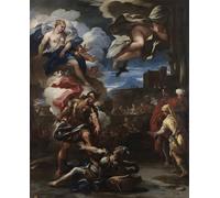 RZHRHJES Decorativos Cuadro en Lienzo Clásicas Poster Cuadro Pintura Eneas derrota a Turnus por un artista famoso para Decoraciones del Hogar 60x90cm