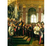 RZHRHJES Decorativos Cuadro en Lienzo Clásicas Poster Cuadro Pintura la proclamación de Wilhelm como Kaiser del Nuevo Reich alemán por el famoso pintor para Decoraciones del Hogar 60x90cm