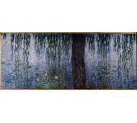 RZHRHJES Decorativos Cuadro en Lienzo Clásicas Poster Cuadro Pintura Les Nympheas en la mañana clara con sauces de Claude Monet para Decoraciones del Hogar 60x90cm