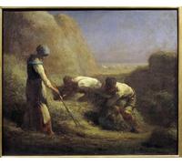 RZHRHJES Decorativos Cuadro en Lienzo Clásicas Poster Cuadro Pintura Los campesinos navegantes del heno componen las botas con el heno de Jean Francois Millits para Decoraciones del Hogar 60x90cm