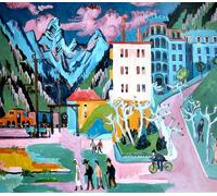 RZHRHJES Decorativos Cuadro en Lienzo Clásicas Poster Cuadro Pintura Mesa de centro de Ernst Ludwig Kirchner para Decoraciones del Hogar 60x90cm