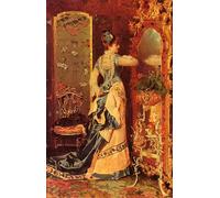 RZHRHJES Decorativos Cuadro en Lienzo Clásicas Poster Cuadro Pintura Mujer ante un espejo Luis Alvarez Catalá para Decoraciones del Hogar 60x90cm