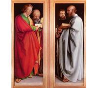 RZHRHJES Decorativos Cuadro en Lienzo Clásicas Poster Cuadro Pintura San Juan con San Pedro y San Pablo con San Marcos de Alberto Durero para Decoraciones del Hogar 60x90cm