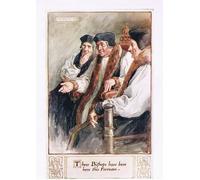 RZHRHJES Decorativos Cuadro en Lienzo Clásicas Poster Cuadro Pintura Tres obispos han estado aquí esta mañana por Charles Edmund Brock para Decoraciones del Hogar 60x90cm