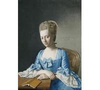 RZHRHJES Impresión en Lienzo Cuadro de pared Retrato de Grace condesa de Clanbrassil Nee Foley de medio cuerpo en dirección de Jean Étienne Liotard para Decoraciones del Hogar 60x90cm