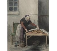 RZHRHJES Natural Pintura Cuadro Cuadro en Lienzo Impresión Pintura el Capítulo de las Interpretaciones de Honoré Daumier para la Decoración del Hogar del Dormitorio 60x90cm