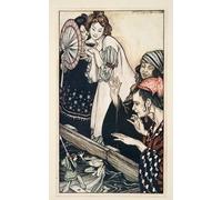 RZHRHJES Natural Pintura Cuadro Cuadro en Lienzo Impresión Pintura Encuentro de Gulliver con la rana de Arthur Rackham para la Decoración del Hogar del Dormitorio 60x90cm