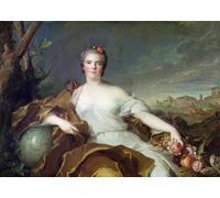 RZHRHJES Natural Pintura Cuadro Cuadro en Lienzo Impresión Pintura Louise Elisabeth De France como el elemento de la tierra de Jean Marc Nattier para la Decoración del Hogar del Dormitorio 60x90cm