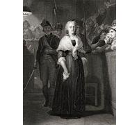 RZHRHJES Natural Pintura Cuadro Cuadro en Lienzo Impresión Pintura María Antonieta ante el Tribunal Revolucionario de Hippolyte Delaroche para la Decoración del Hogar del Dormitorio 60x90cm