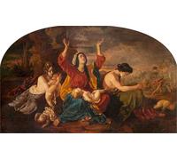 RZHRHJES Natural Pintura Cuadro Cuadro en Lienzo Impresión Pintura Masacre de los inocentes de Noel Paton para la Decoración del Hogar del Dormitorio 60x90cm