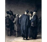 RZHRHJES Natural Pintura Cuadro Cuadro en Lienzo Lienzo Impresión Pintura los abogados de Honoré Daumier para la Decoración del Hogar del Dormitorio 60x90cm