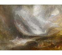 RZHRHJES Pintura Impresión Pintura de Lienzo Nórdico Valle de Aosta: Tormenta de nieve Avalancha y Tormenta por Mallord William Turner para la Decoración del Hogar del Dormitorio 60x90cm