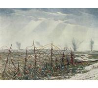 RZHRHJES Pintura Sobre Lienzo Pared Arte Cuadro Desde una trinchera de primera línea de artistas británicos en el frente por Christopher Richard Wynne Nevinson para Decoración de Paredes 60x90cm