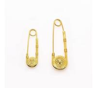 RZJHP 10 Uds. Imperdible de Seguridad Grande de 73 × 22mm, alfiler de Medusa Dorado Vintage, Broche de Cabeza de león, para Fijar Ropa, alfileres, Manualidades