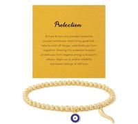 RZKING Pulseras de oro para mujer, diseño de ojo malvado, mariposa, libélula, elefante, pulseras de amistad, cumpleaños, jubilación, regalos inspiradores para mujeres, talla única, Latón, No es una