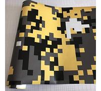 RZL Engomada del coche de la etiqueta adhesiva de PVC Negro Blanco Digital camuflaje de la película del vinilo del abrigo del coche Pixel Cubiertas 50CMX150 / 200/300 / los 500CM Etiquetas engomadas d