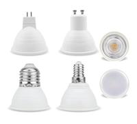 RZL Lighting, 10pcs / lot AC220V GU10 MR16 E14 E27 Spotlight 6W Bombilla LED 24/120 Grado for la bombilla interior de ahorro de energía for el hogar for la lámpara de mesa(Cold white 120degree,6W MR16