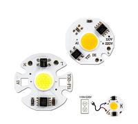 RZL Lighting, Pack of 2, DIY LED COB Light, Y27/Y32 AC220V 3W/5W/7W/9W Round Chip Diode Lamp, Not Need Driver Floodlight(Cold White,Y32 9W)