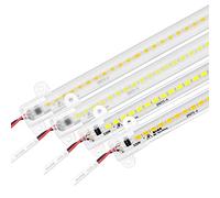 RZL Lighting, Paquete de 5, barra de luz LED AC220V 50cm 5730 SMD LED tira rígida retroiluminación gabinete de cocina lámpara de tubo fluorescente(Milky Cover,Blanco)