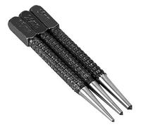 RZLZGBMKM Juego de 3 punzones centrales acero for alto contenido carbono 1,5/2/3 mm, punzón central antideslizante,98 pulgadas for aleación, metal, madera, marcado y perforación