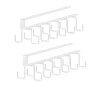 RZMZBY 2 Ganchos Bajos el Armario para Tazas y Portavasos, Gancho de Almacenamiento para Jarras y Vasos de Cerveza (Blanco)