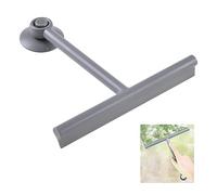 RZMZBY Rasqueta Limpiacristales Ducha,Limpiador de Cristales Baño, Limpiaparabrisas con Gancho para Colgar,Rasqueta Limpiacristales,con suspensión,para Espejo, Baño, Ventana, Piso,Negro y Gris (Gris)
