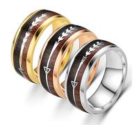 RZRPYFMM Juego De Tres Piezas 8 Mm Anillo De Moda De Acero Inoxidable Grano De Madera Flecha Masculino Y Femenino Goth Punk Locomotora Rock And Roll Joyería De Compromiso,Multi colored,9