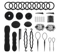 Rzspher Kit de herramientas para modelar el cabello, 73 piezas, accesorios | Accesorios para hacer moños, accesorio para hacer moños, pinza para el pelo, ayuda para peinados, juego de ayuda para