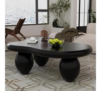 RZTPYS Moderna mesa de centro de nube de forma irregular, mesa de centro simple para sala de estar, oficina en casa (forma de nube negra, 117 cm de largo)