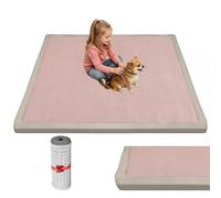 RZUMXOPY Alfombra Bebe Acolchada Lavable, Tapete Bebé de Espuma Actividades Infantil 50 x 80 cm, Manta Juegos Bebés para Parque y Suelo Antideslizante, Gateo y Tummy Time Ideal Rosado
