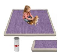 RZUMXOPY Alfombra Bebe Acolchada Lavable, Tapete Bebé de Espuma Actividades Infantil 80 x 200 cm, Manta Juegos Bebés para Parque y Suelo Antideslizante, Gateo y Tummy Time Ideal Púrpura Claro