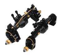 RZXYLRC TRX4M - Juego completo de ejes portales de latón delantero y trasero de 235 g con cubos de rueda hexagonales de 7 mm, adaptadores de 4 mm para 1/18 RC Crawler TRX4M Upgrades Bronc Defend K10
