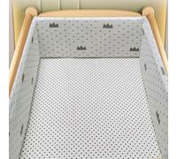 RZYW Chichoneras Cuna Transpirable Protector de Cuna Adecuado Protección Integral Suave Transpirable Alfombra Anticolisión para El Hogar Fácil,W20,150 * 30CM